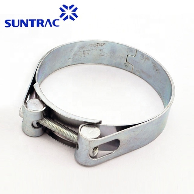 High pressure high torque single bolt with double bands super european type hose clamp