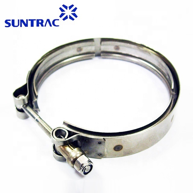 Stainless steel T bolt V band hose clamp for male and female flanges