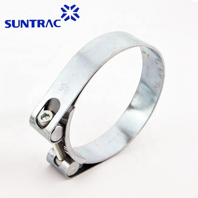 High pressure high torque single bolt with double bands super european type hose clamp