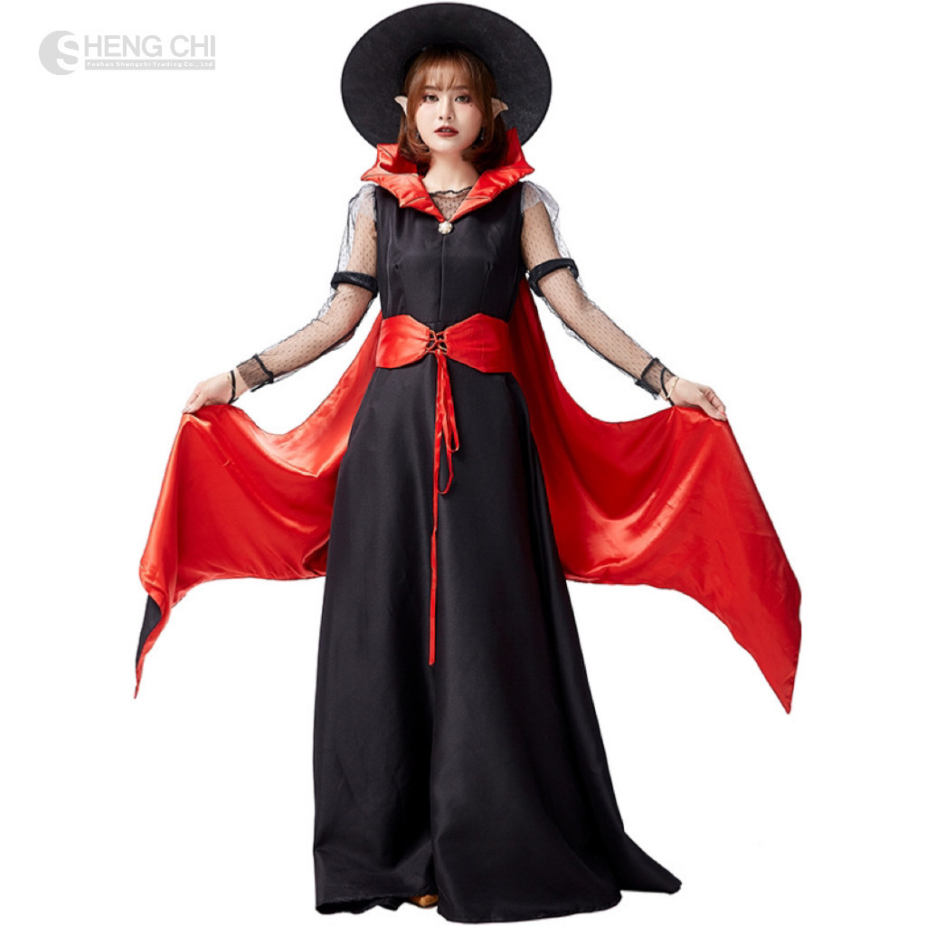 Halloween Costume Queen's Dress mpire Costume Vampire Bat Night Club Devil Performance Dress