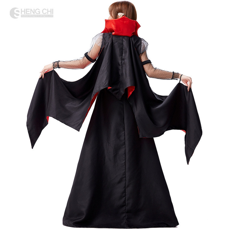 Halloween Costume Queen's Dress mpire Costume Vampire Bat Night Club Devil Performance Dress