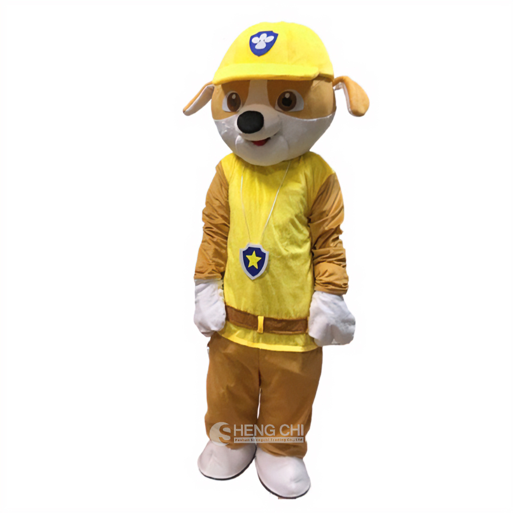 Running Fun PAW Dog Patrol Mascot Costume Custom Dog Plush Fur Mascot Cosplay Suit For Adults