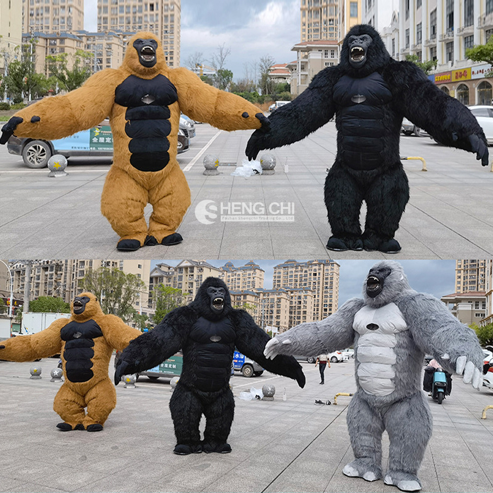 Plush mascot cosplay Inflatable gorilla 2 m/2.6 m custom animal tiger elephant bear koala walking mascot costume