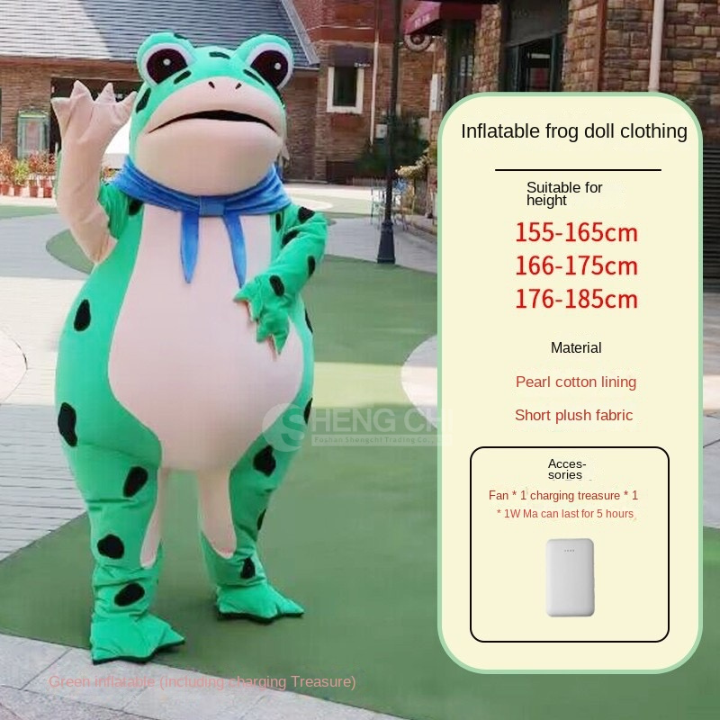 Shengchi Adult Size inflatable Walking frog Mascot Costume animal Mascot Costume for sale