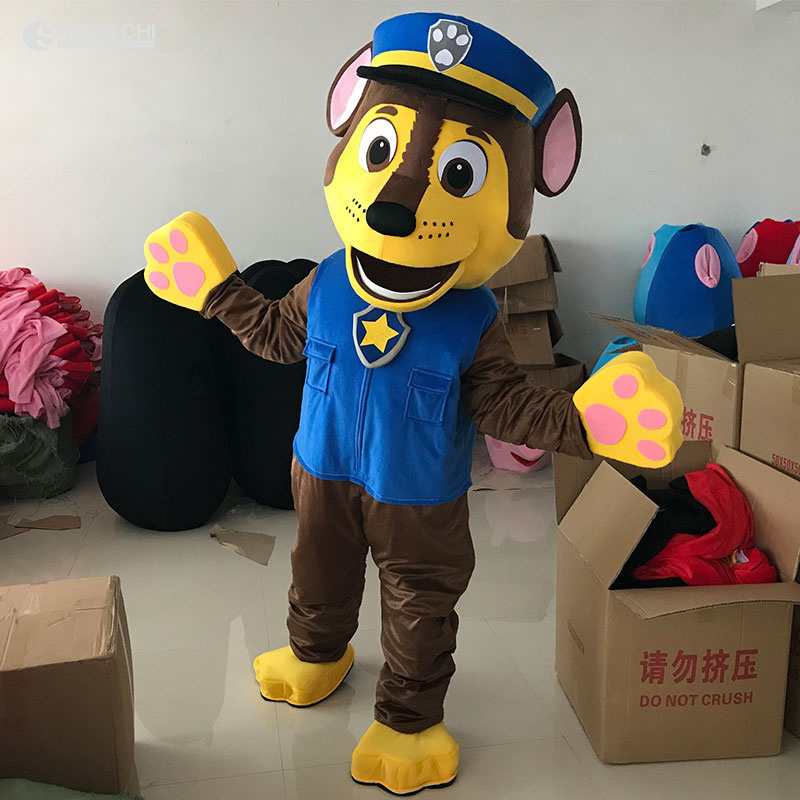 Customized paw Dog mascot costume cartoon character patrol dog mascot costumes for adults