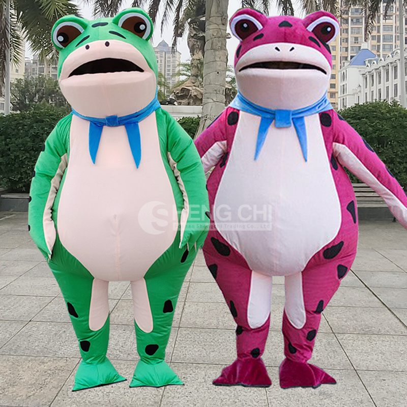 Shengchi Adult Size inflatable Walking frog Mascot Costume animal Mascot Costume for sale