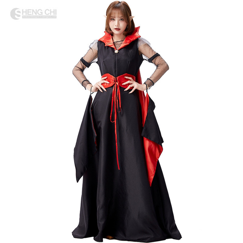 Halloween Costume Queen's Dress mpire Costume Vampire Bat Night Club Devil Performance Dress