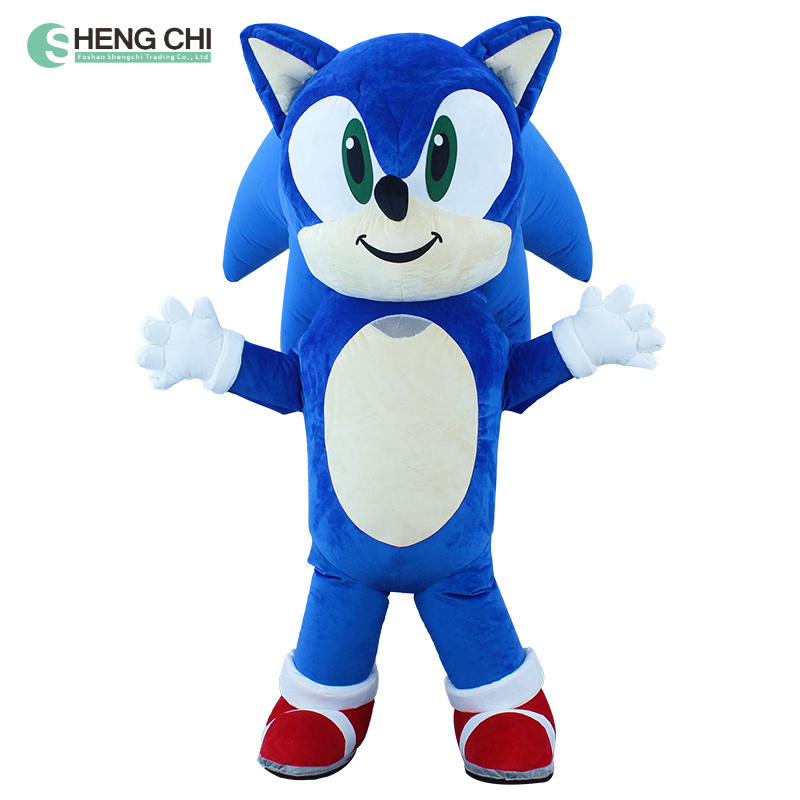 Inflatable Sonic Mascot Costume for Adults Characters Fancy Dress for cosplay party