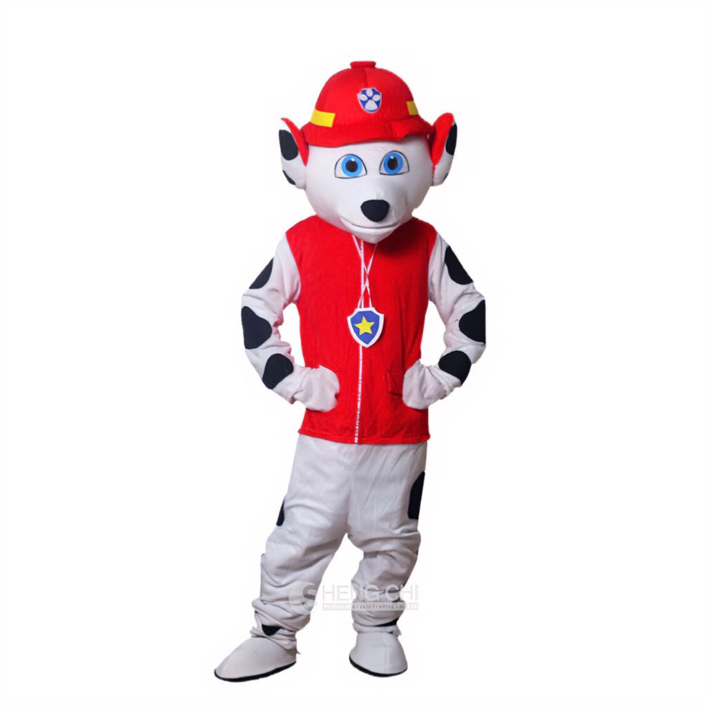 Running Fun PAW Dog Patrol Mascot Costume Custom Dog Plush Fur Mascot Cosplay Suit For Adults