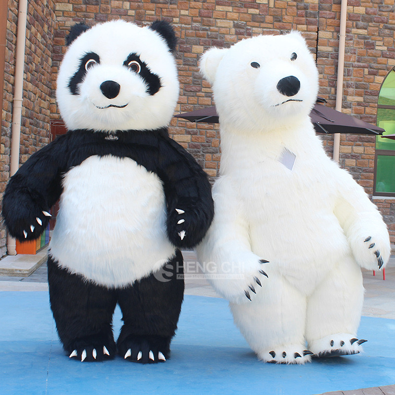 Shengchi CE Inflatable Panda Polar Bear Mascot Costume For Party