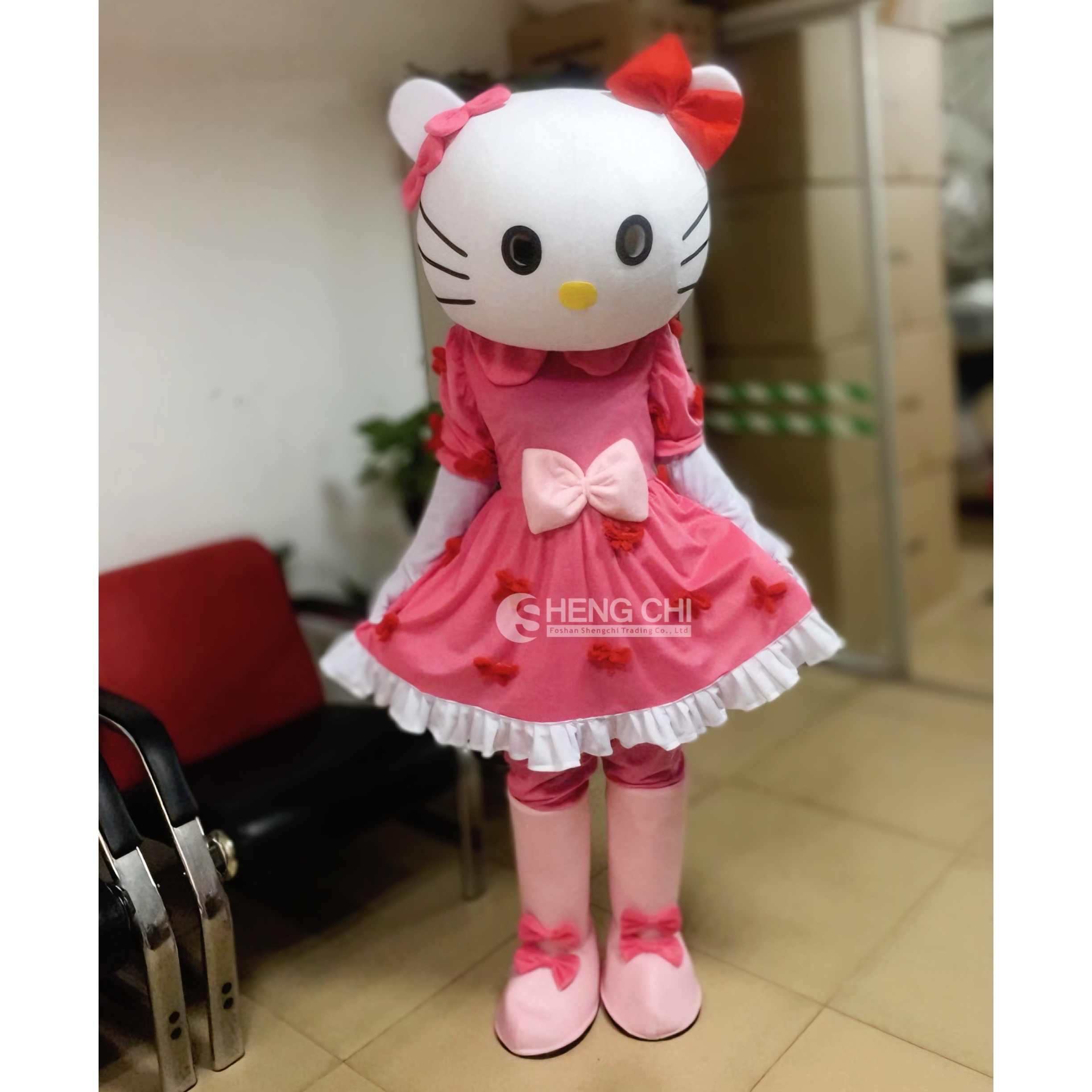 Cute and Fun Walking Princess Cat Kitty Cartoon Character Mascot Costume Role Playing Makeup Set Party Dress