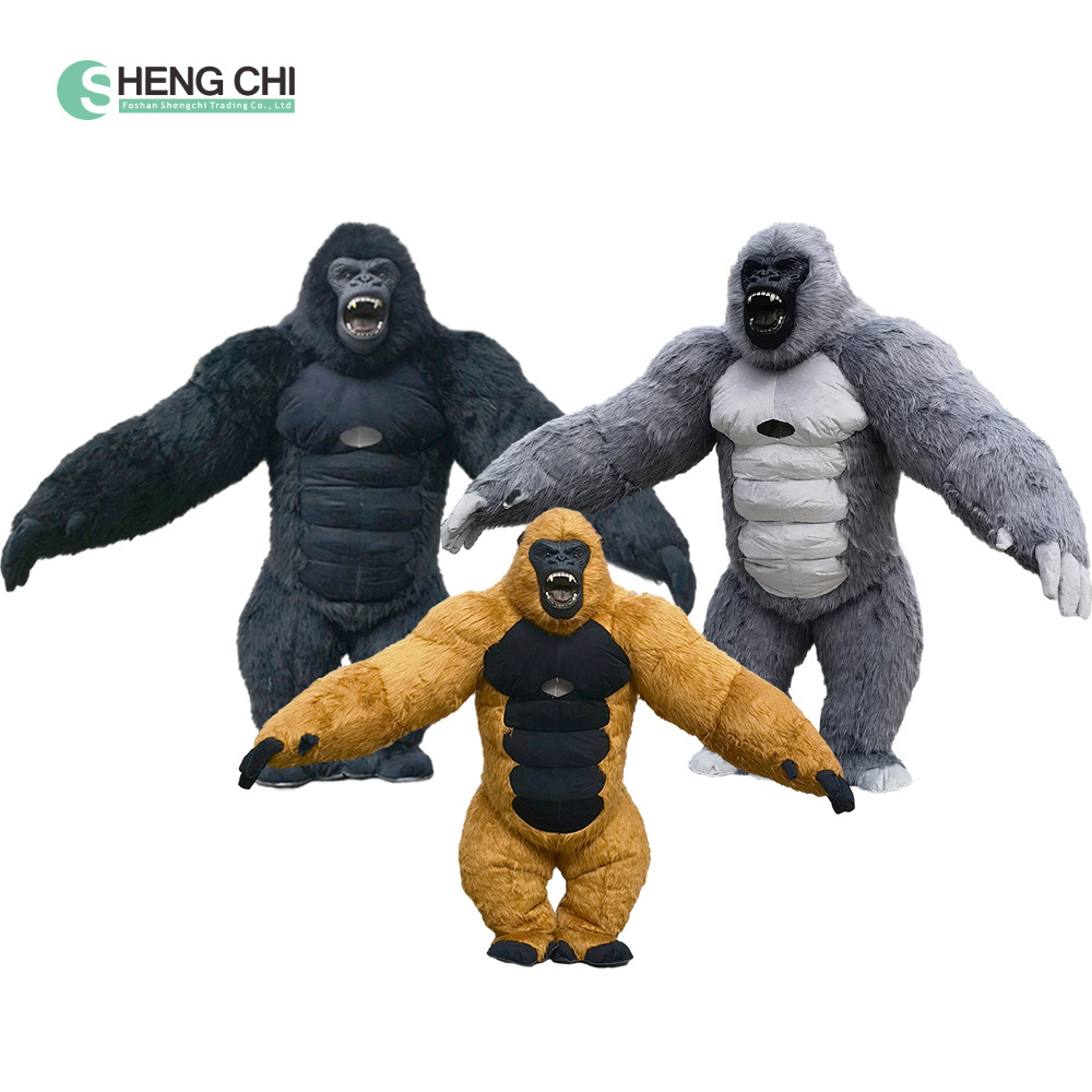 Plush mascot cosplay Inflatable gorilla 2 m/2.6 m custom animal tiger elephant bear koala walking mascot costume