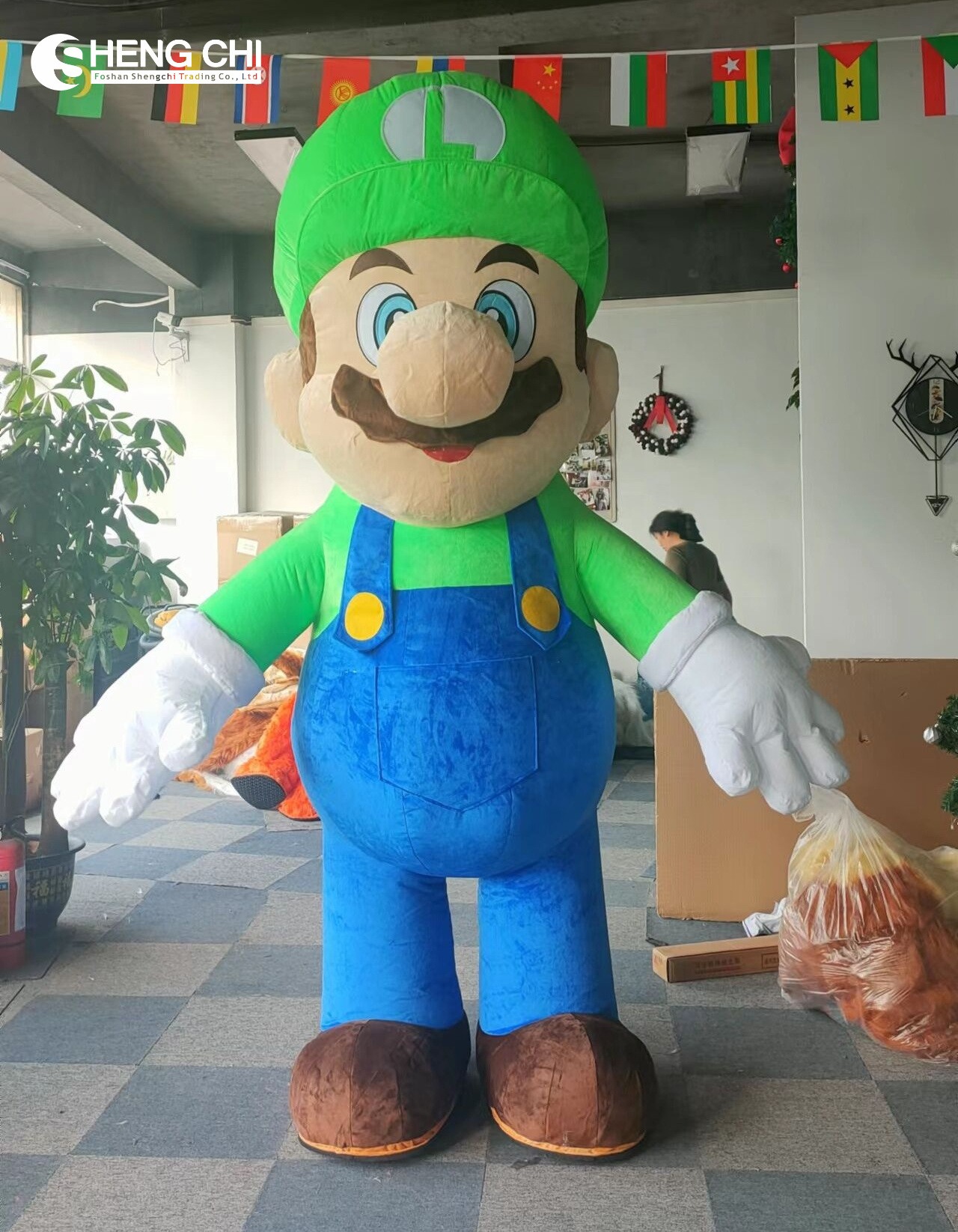 Shengchi MOQ 1 PIECE  inflatable cartoon character super mario mascot costume for sale super mario costumes for holiday event