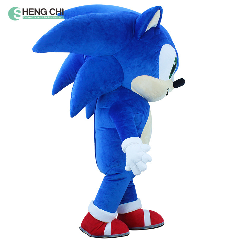 Inflatable Sonic Mascot Costume for Adults Characters Fancy Dress for cosplay party