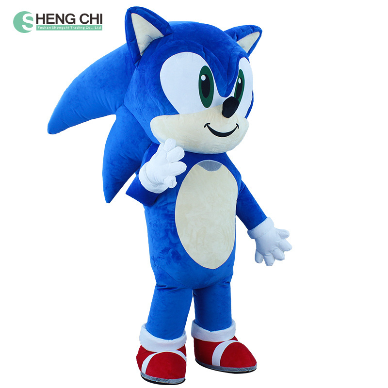 Inflatable Sonic Mascot Costume for Adults Characters Fancy Dress for cosplay party