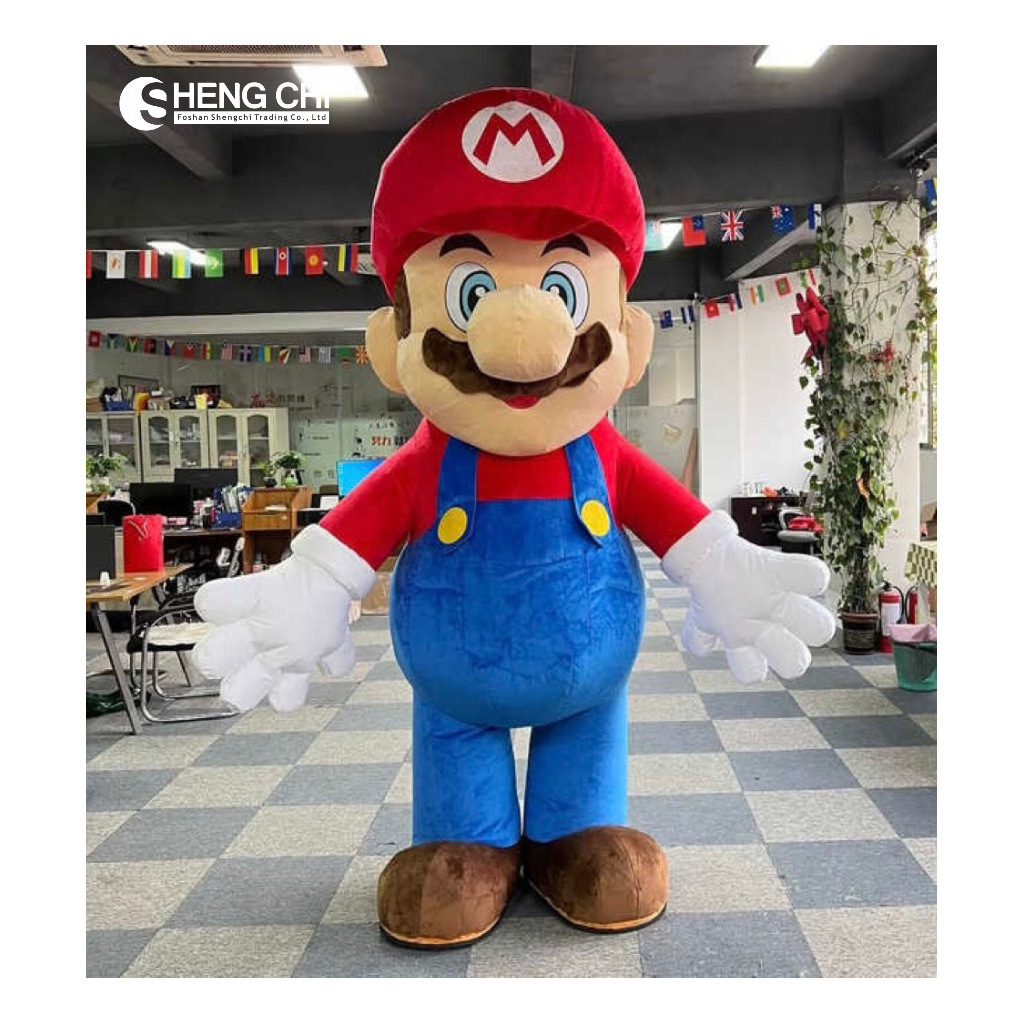 Shengchi MOQ 1 PIECE  inflatable cartoon character super mario mascot costume for sale super mario costumes for holiday event