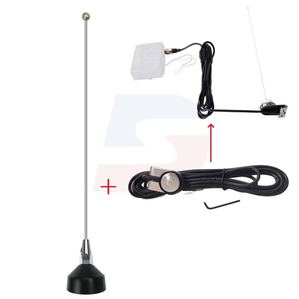 NMO Mobile Car Antenna VHF UHF 136-940MHz Cutting Type Antenna With 4m Mounting Cable