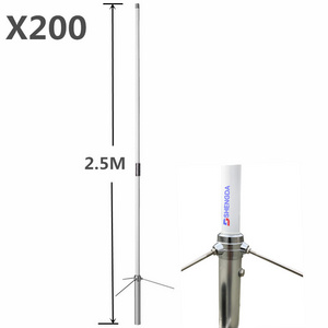 High gain 6/8dBi 2.5m dual band fiberglass antenna 144 430 mhz VHF UHF base station antenna x200 x50 x30