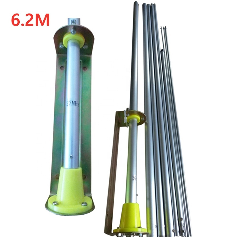 6.2m high gain 27mhz omni cb aluminium alloy base station antenna