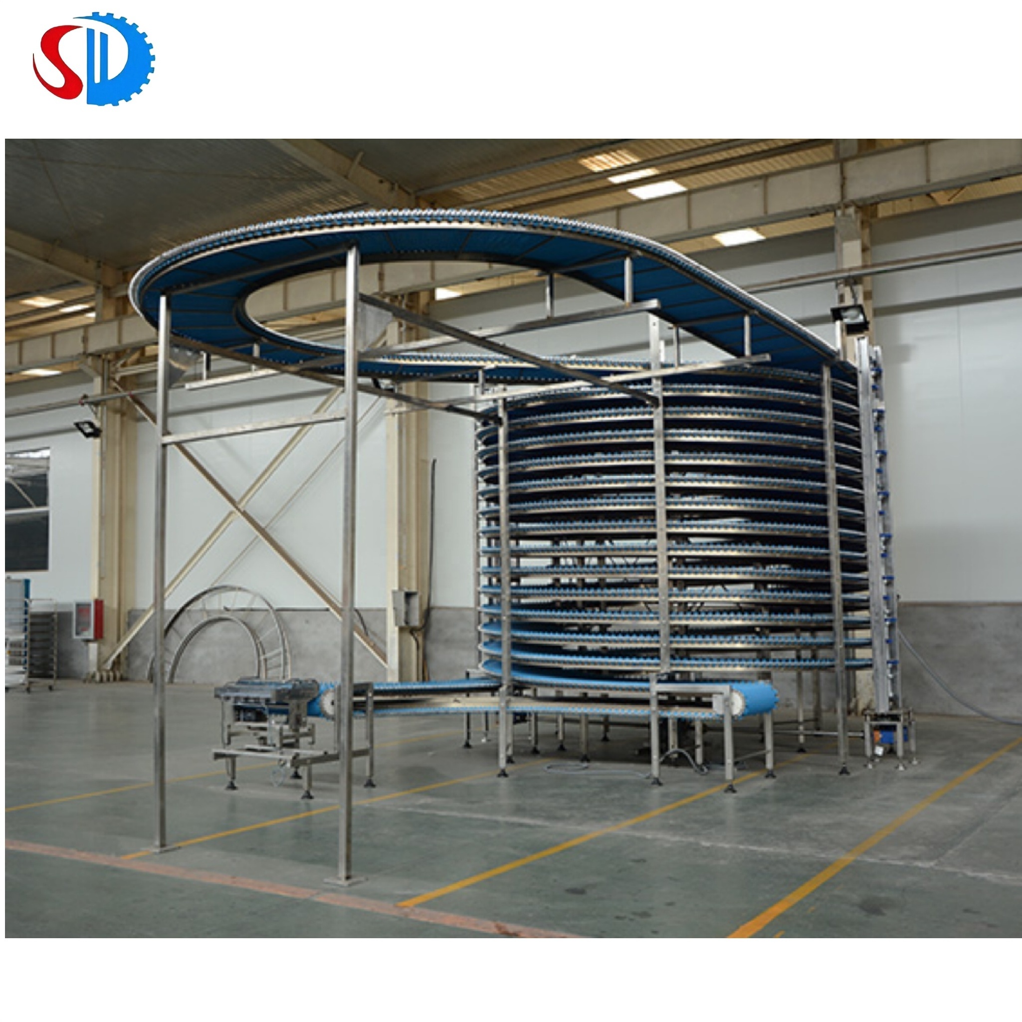 High Quality Cooling Conveyor Flexible Conveyor Flexible Cooling Tower/Spiral Cooling Conveyor For Bakery