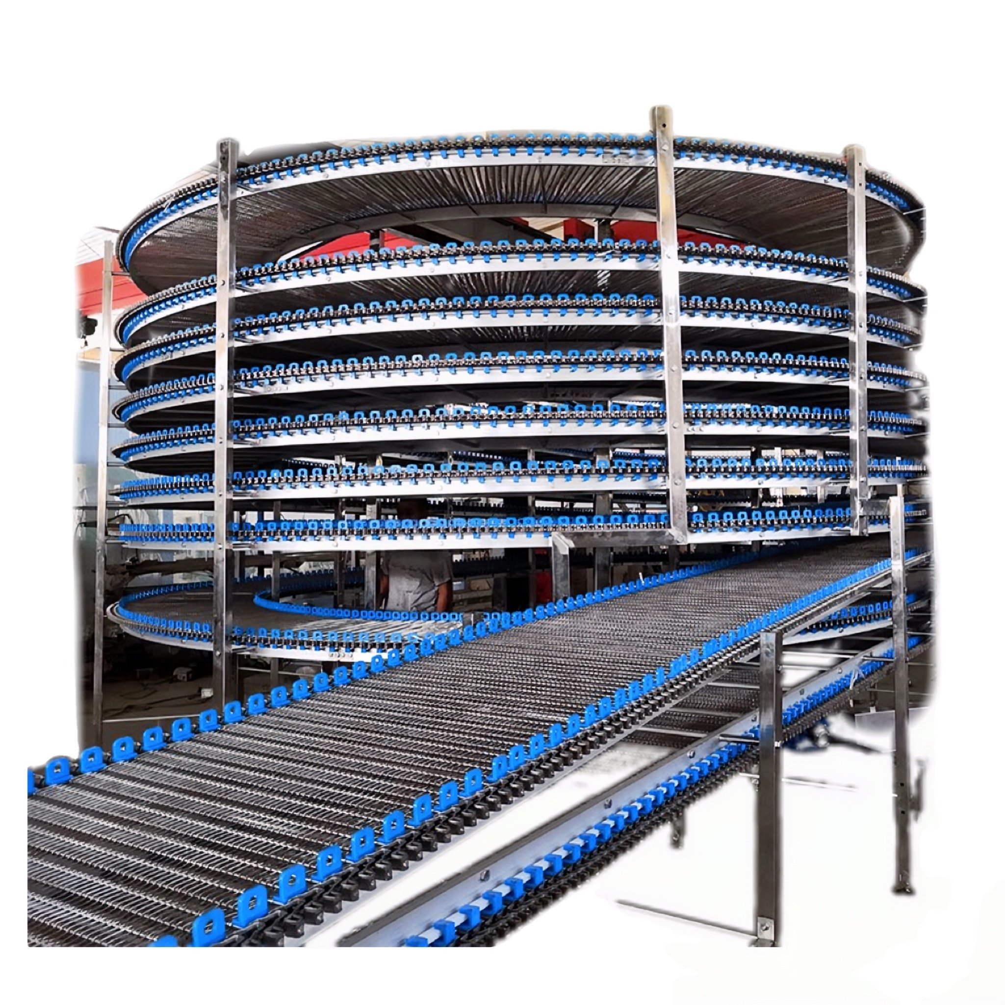 High Quality Cooling Conveyor Flexible Conveyor Flexible Cooling Tower/Spiral Cooling Conveyor For Bakery