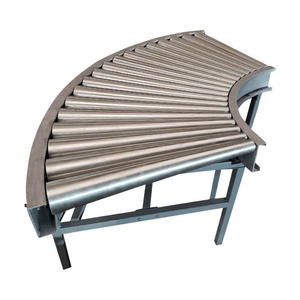 90/180 Turning Motorized Stainless Steel Roller Conveyors Heavy Loading Gravity Roller Conveyor For logistics warehouse