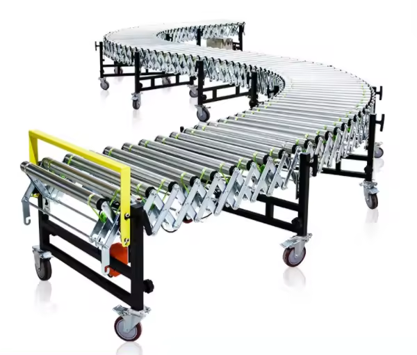 Anti-corrosion/ anti-rust Gravity Flexible Adjustable Stainless Steel Roller Conveyor  For for Container Loading and Unloading