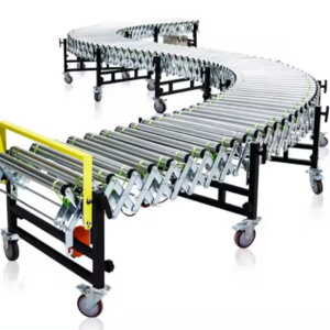 Anti-corrosion/ anti-rust Gravity Flexible Adjustable Stainless Steel Roller Conveyor  For for Container Loading and Unloading