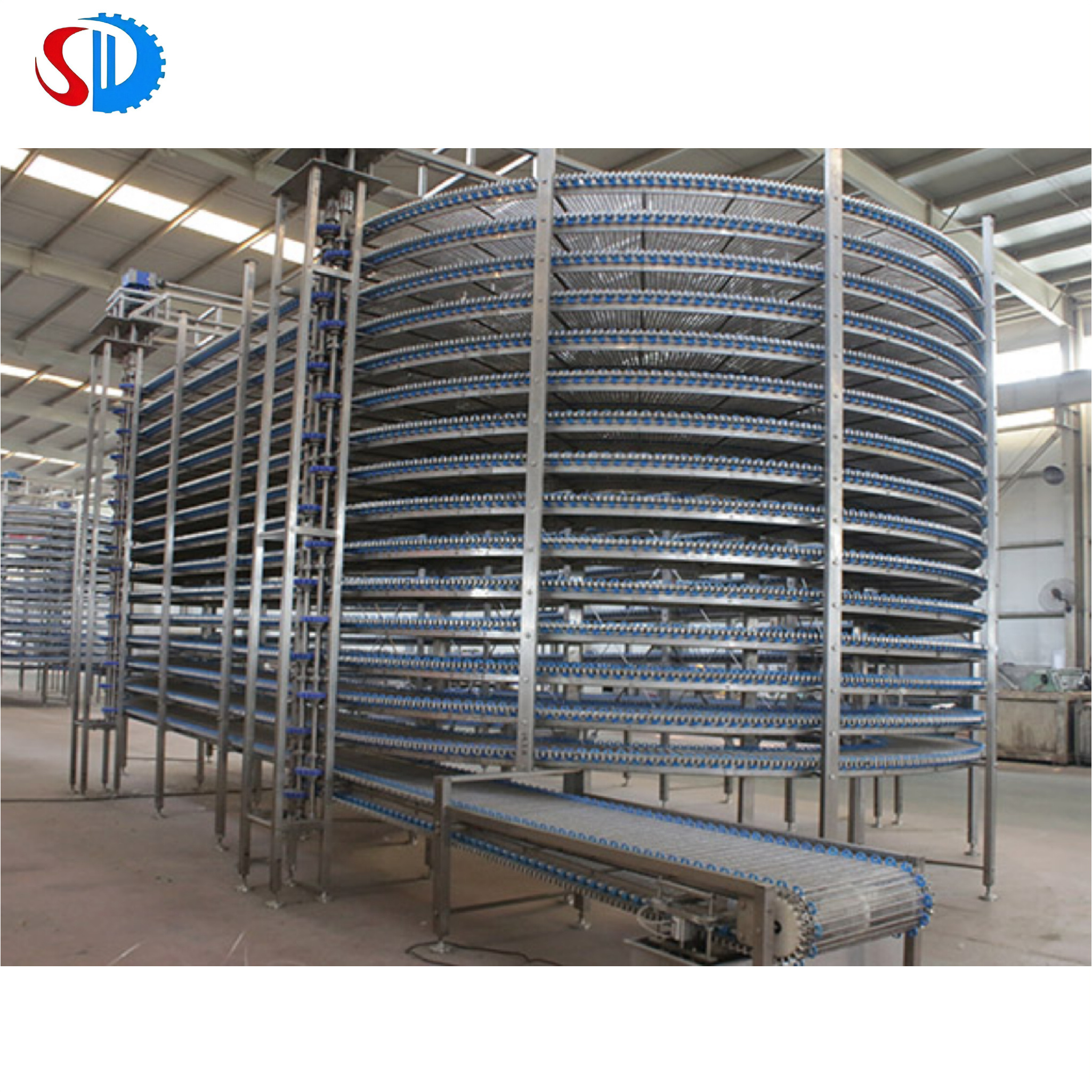 High Quality Cooling Conveyor Flexible Conveyor Flexible Cooling Tower/Spiral Cooling Conveyor For Bakery