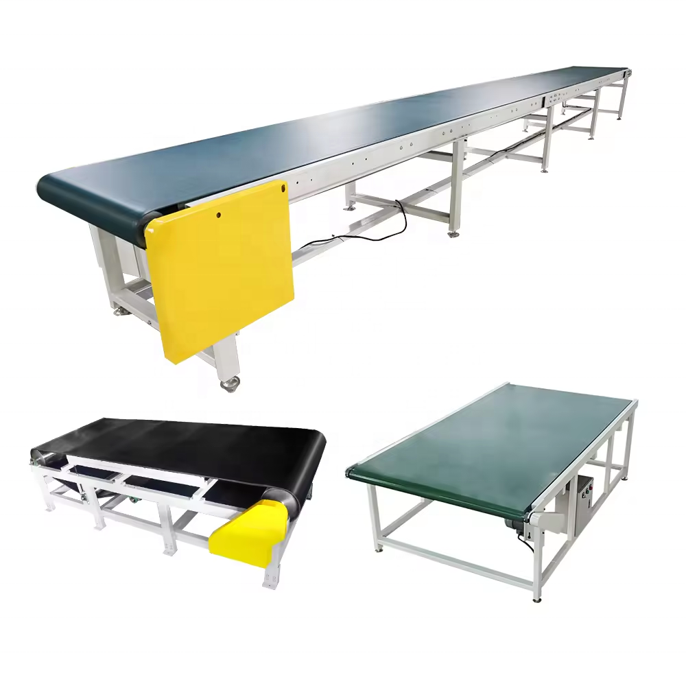 Small Green PVC Belt Conveyor Factory Custom PVC Mini Belt Conveyor Table