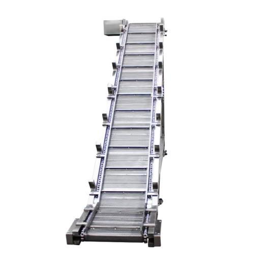 Large Automatic Lifting And Lowering Mesh Belt Conveyor System Capacity  Metal Chips Conveyor