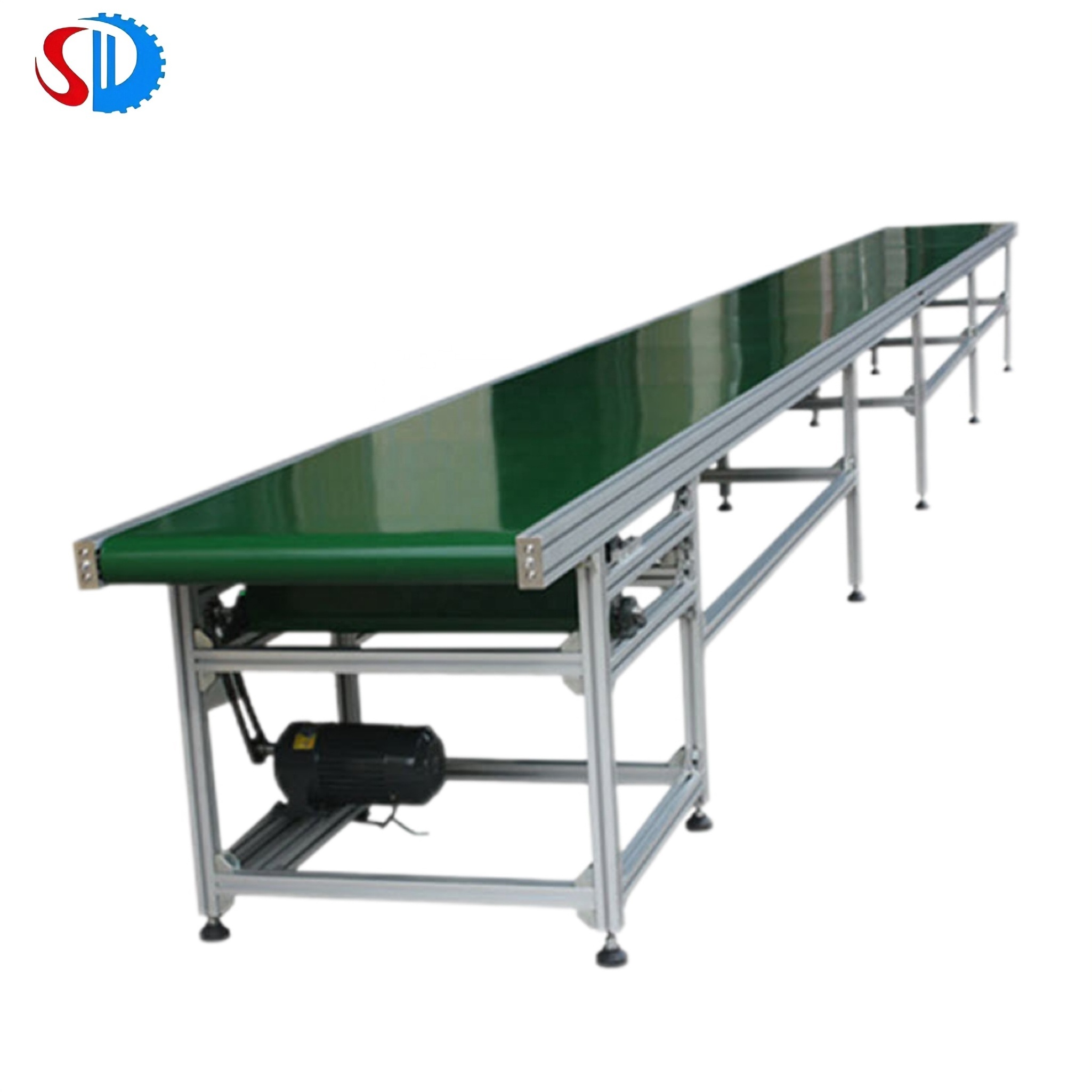 Small Green PVC Belt Conveyor Factory Custom PVC Mini Belt Conveyor Table