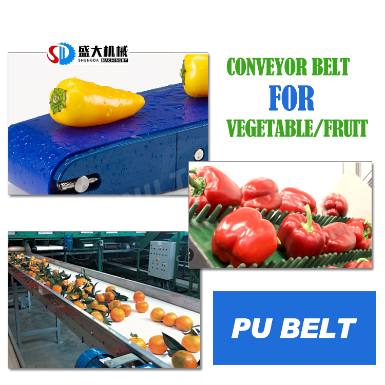 PU/PVC Belt Conveyor Pieces Food Grade Pu Conveyor Belt With Side Walls Non Stick Belt Conveyor