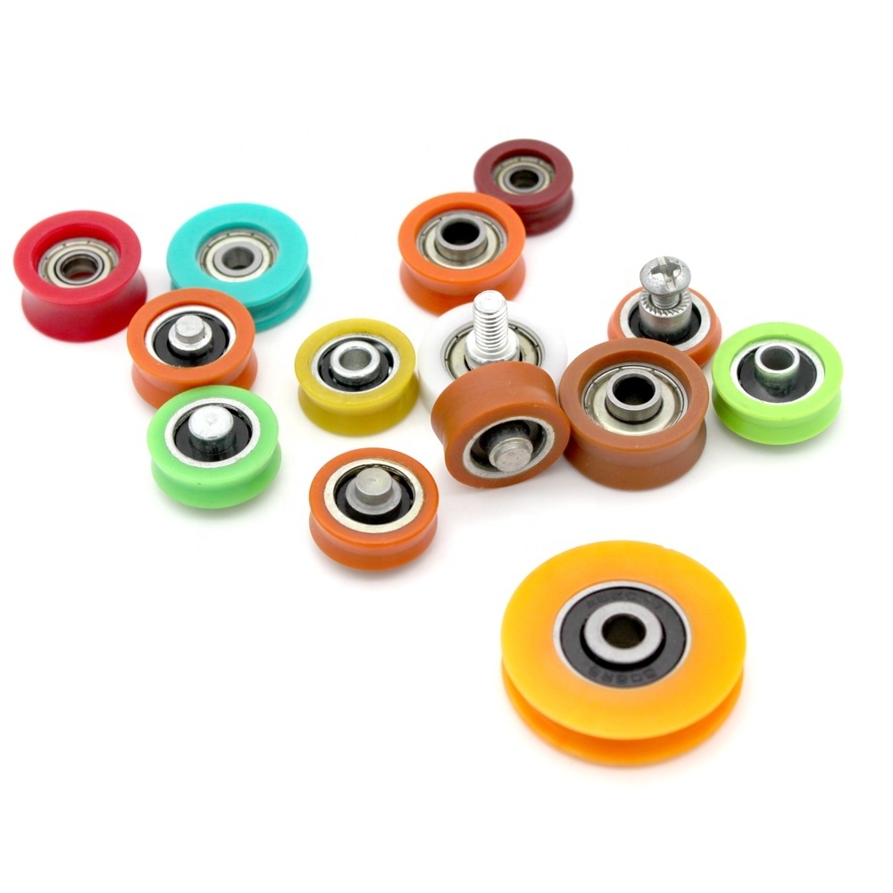 Sliding Door Nylon Round Pulley Ball Bearing Wheel Roller for Door Windows Shower Pulleys Drawer Wheel