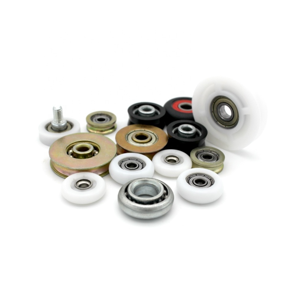 U Groove Metal Shield Nylon Round Pulley Ball Bearing Wheel Roller For Furniture Hardware Accessories