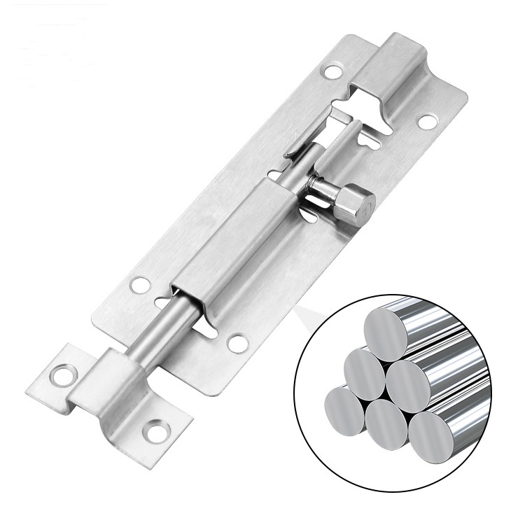 High quality durable door fittings security lock tower sliding door bolt generous 6inch stainless steel door bolt