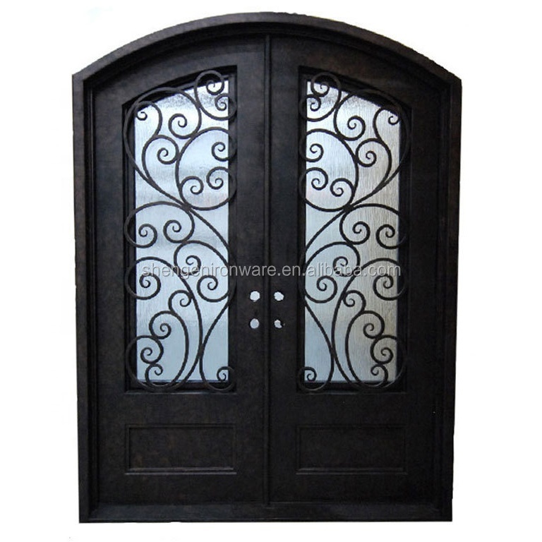 SEYK-067 Cast Iron Door High Security Fancy Design Sound Proof  Wrought Iron Door