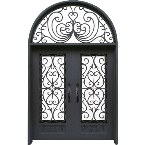 Factory Wholesale Discounted Price Wrought Iron Door with Operable Windows