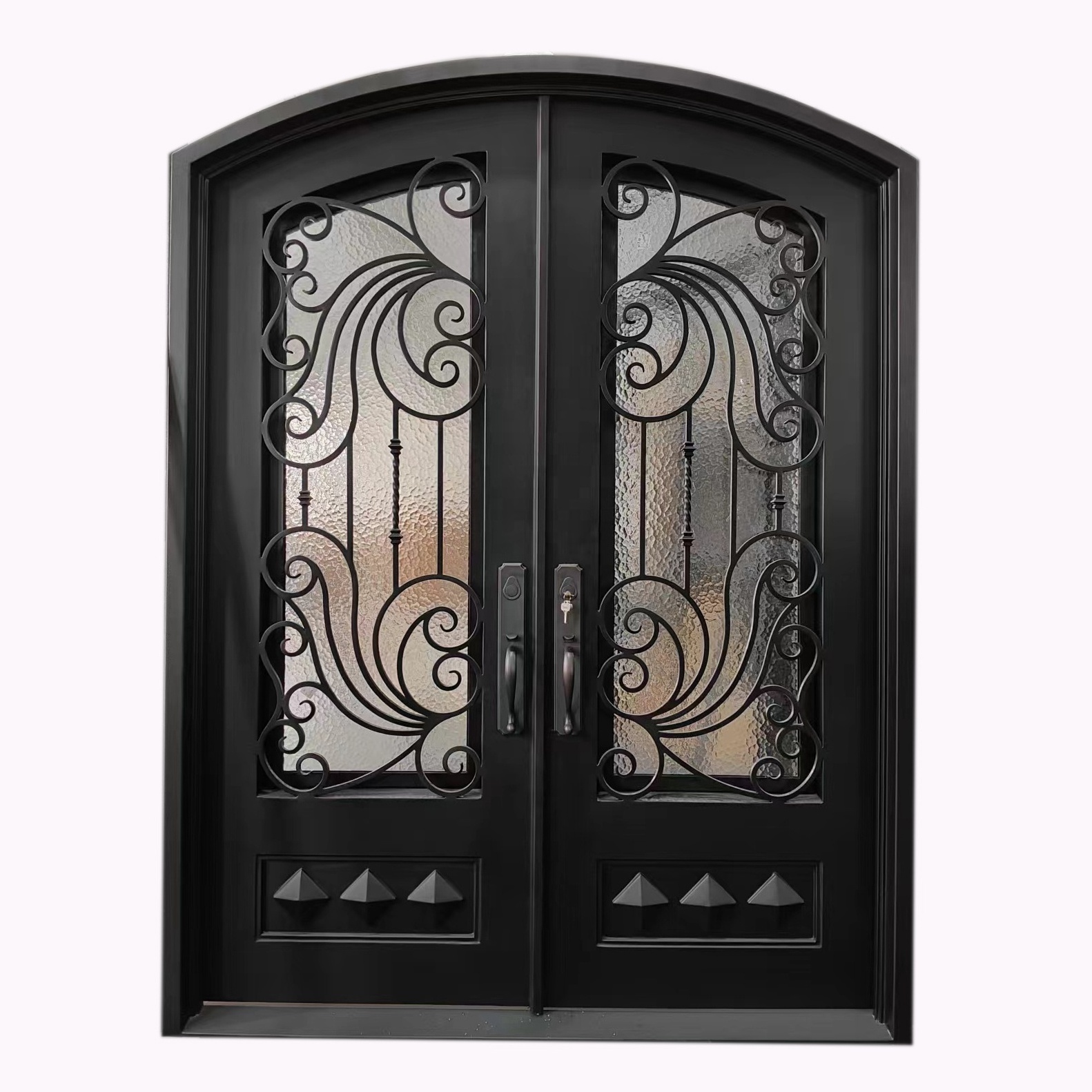 SEYK-067 Cast Iron Door High Security Fancy Design Sound Proof  Wrought Iron Door