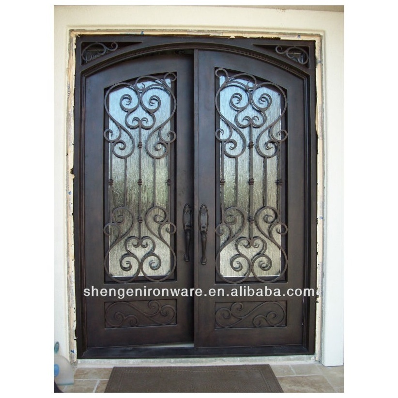 SEYK-067 Cast Iron Door High Security Fancy Design Sound Proof  Wrought Iron Door