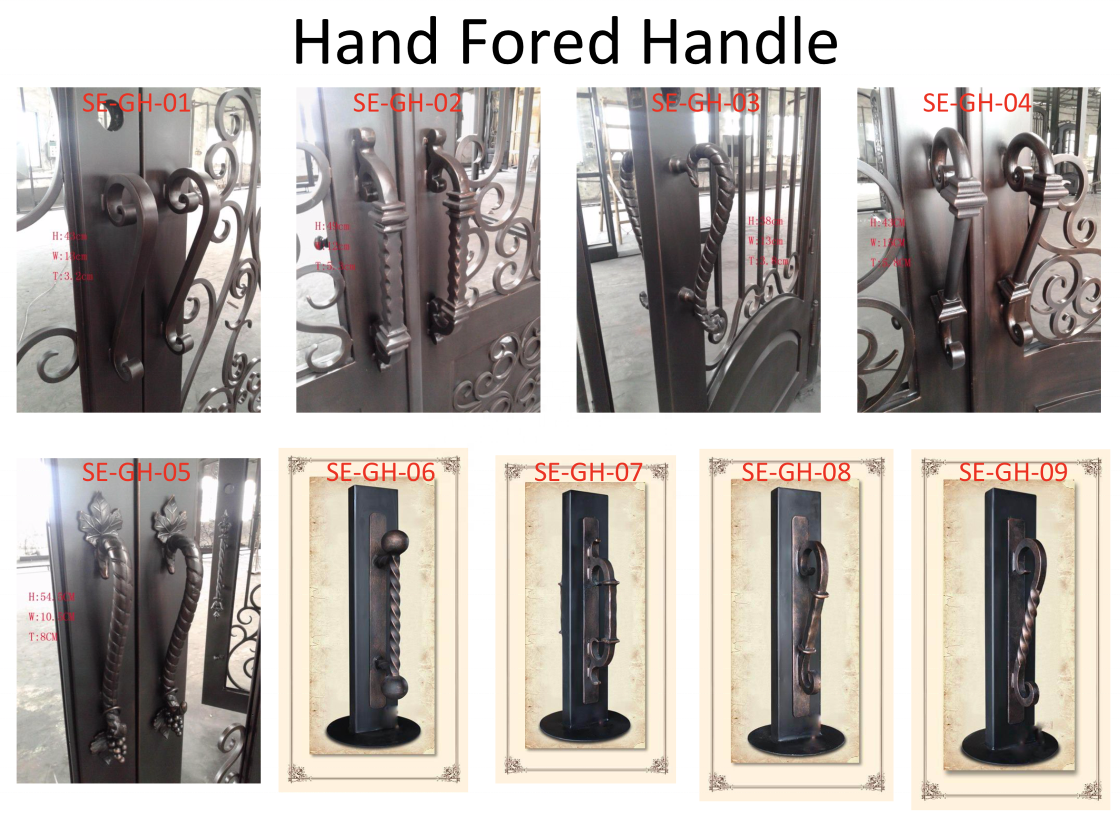 Factory Wholesale Discounted Price Wrought Iron Door with Operable Windows