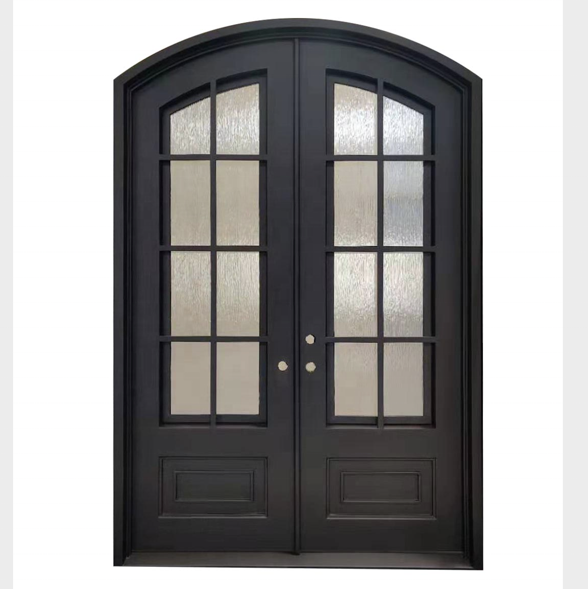 Pre Hung Wrought Iron Entry Doors Popular with openable tempered glass window