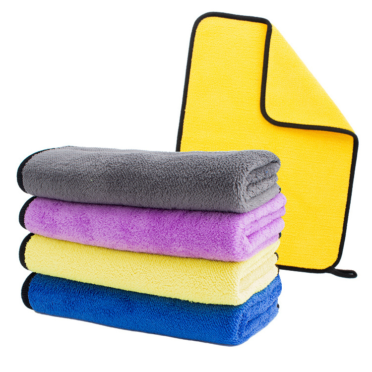 Multipurpose Plush Microfiber Edgeless Cleaning Cloth Towel for Household, Car Washing Drying & Auto Detailing custom logo