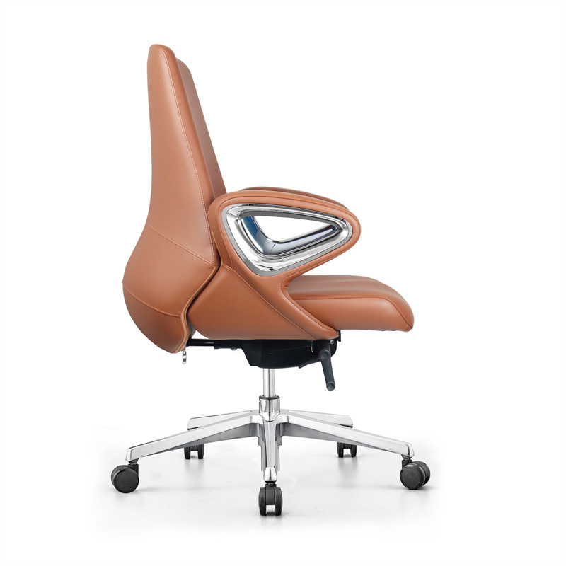 Luxury Modern Adjustable Swivel Manager Executive Office Chair Real Genuine Leather Swivel Office Chair High Back Office Chair