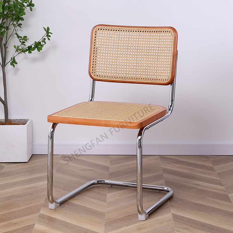 Hot Selling Chairs Worldwide CESCA Chair Classic Stylish Metal Chromed Frame Stainless Steel Leg Of Rattan Chair