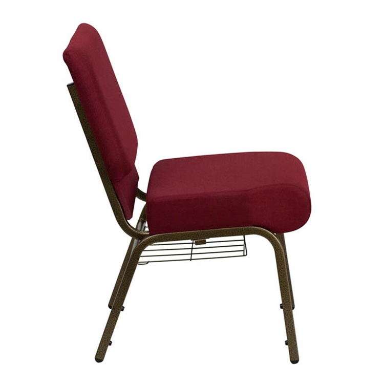 Hot Selling Modern Durable Steel Tube Metal Interlocking Free Padded Auditorium Chair Church Chairs