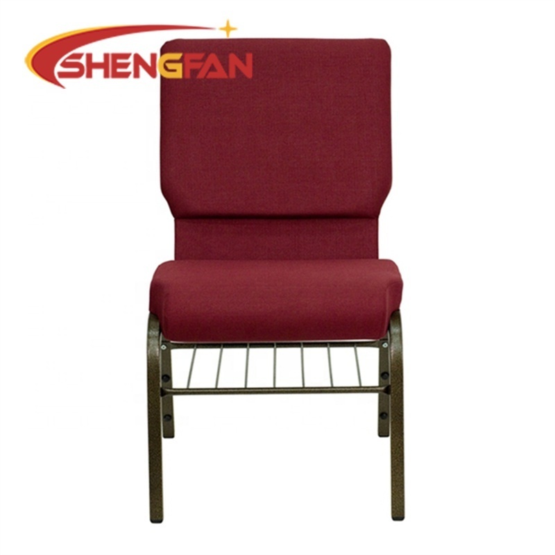 Wholesale Purple Blue Color Used Comfortable priest Chairs For Church Cheap interlocking Red Church Chairs