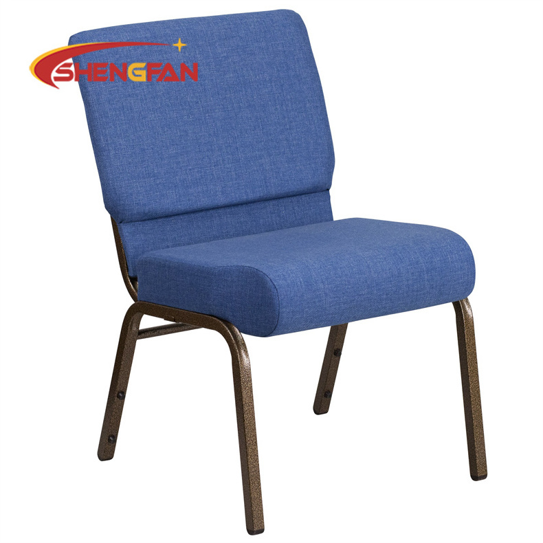 Factory Direct Stackable Upholstered Durable Iron Steel Interlocking Garnet Kitambaa Church Chairs