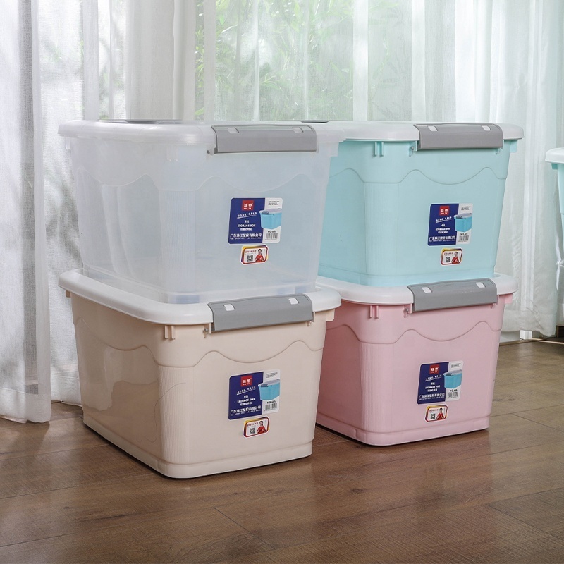 China OEM wholesale household storage stackable 7L-210L good price plastic storage box with lid and wheels