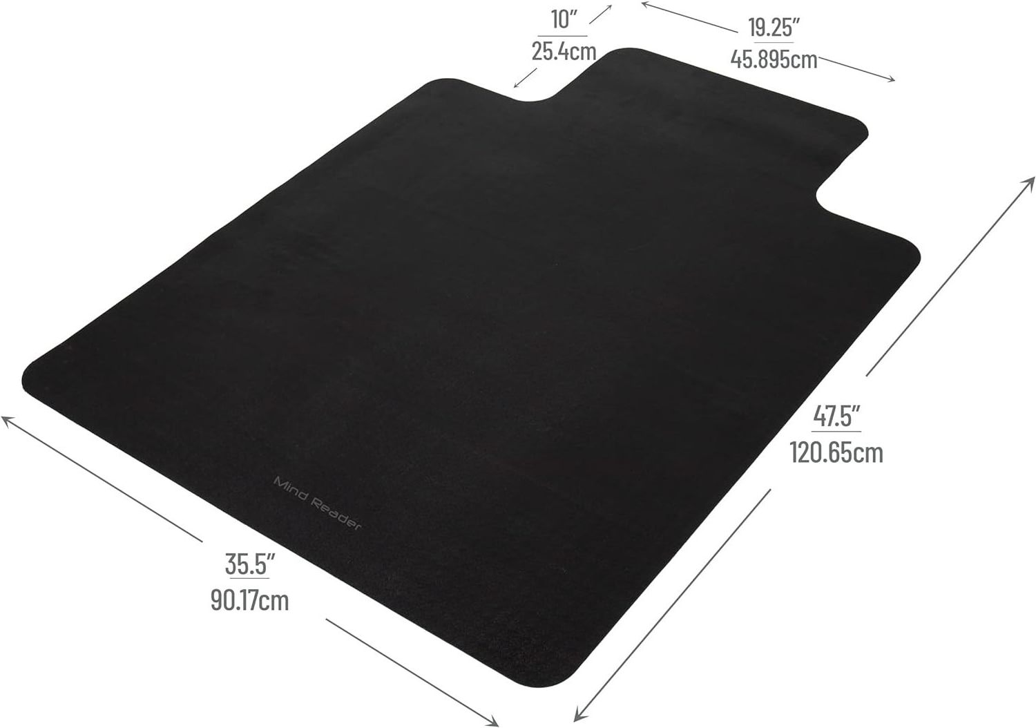 Chair Black Mat Anti-Slip Non-Toxic Plastic Protector Black Office Chair Mat for Hardwood Carpet and Tile Floor